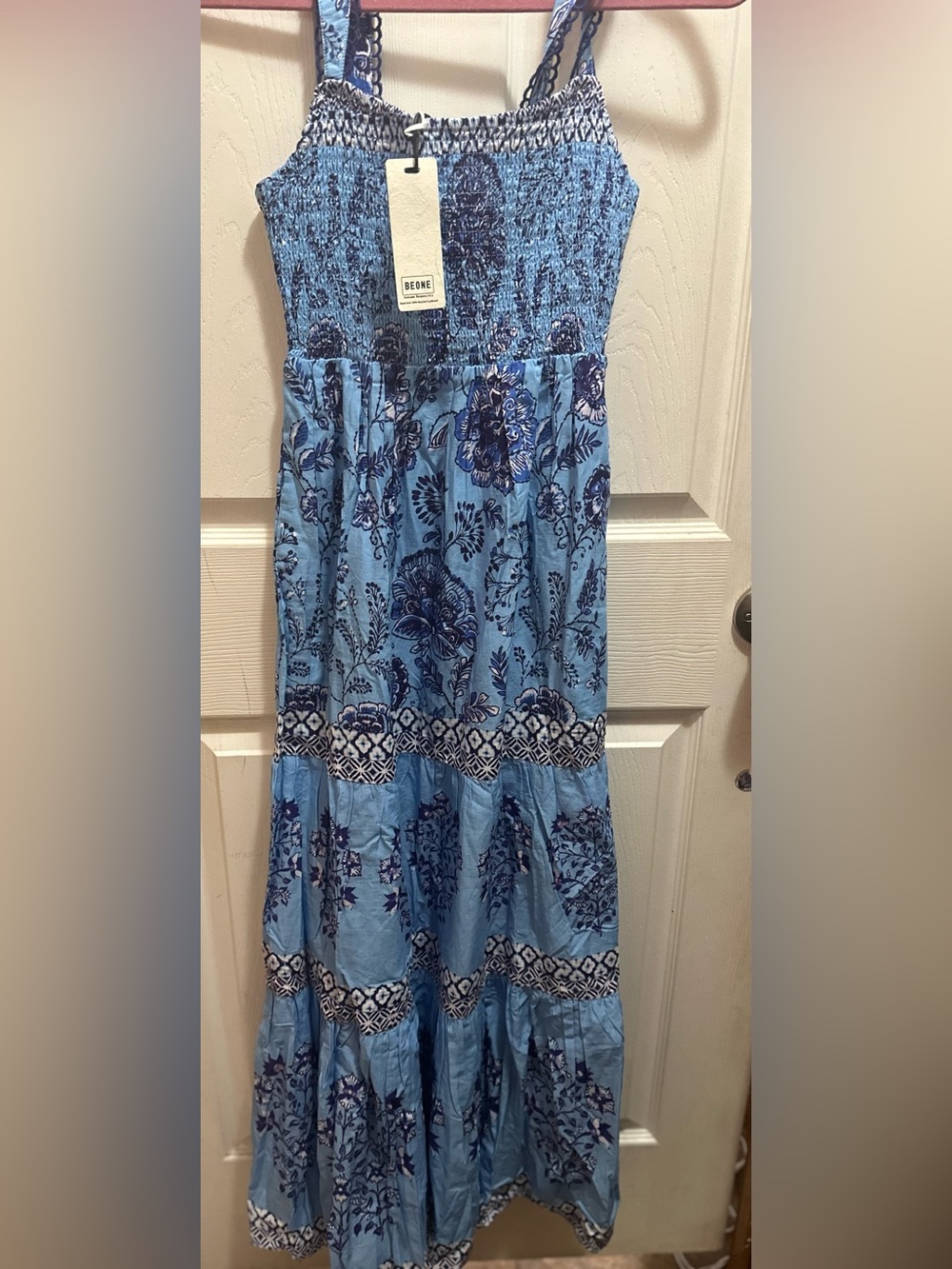 Selena Moon smocked maxi dress